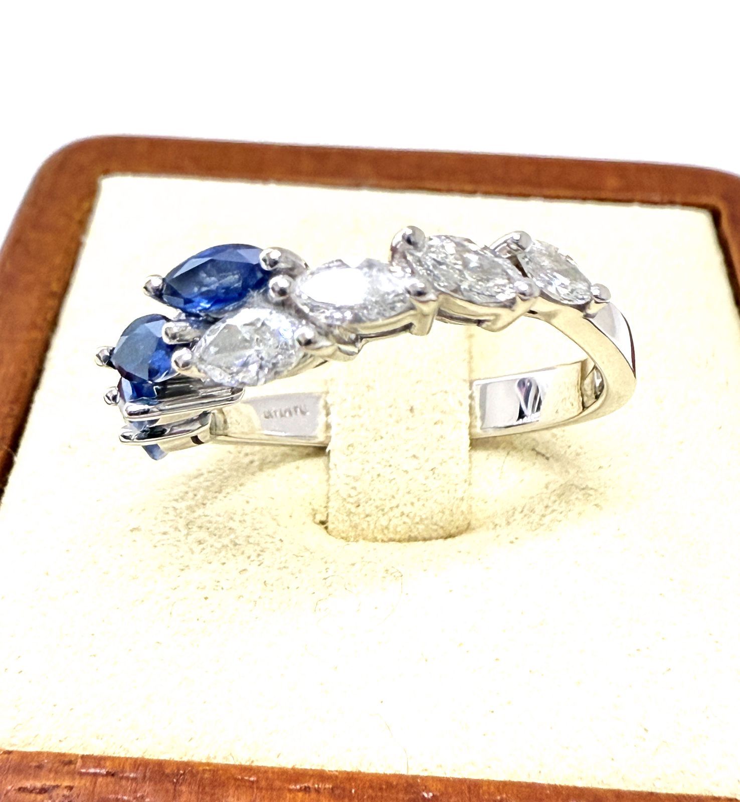 希少 DAMIANI ダミアーニ マーキス ダイヤモンド サファイア リング