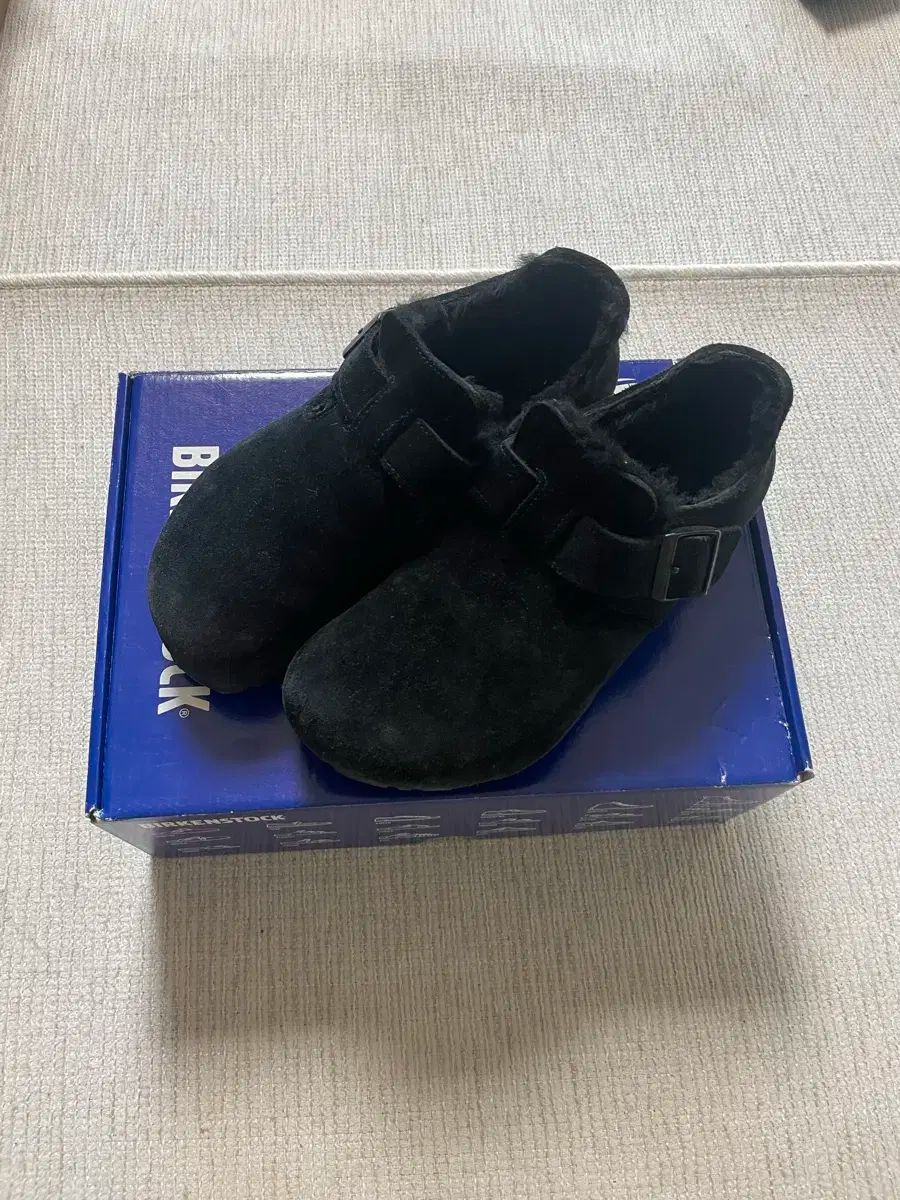 冬 ビルケンシュトック ロンドン シアリング ブラック 37 スウェード