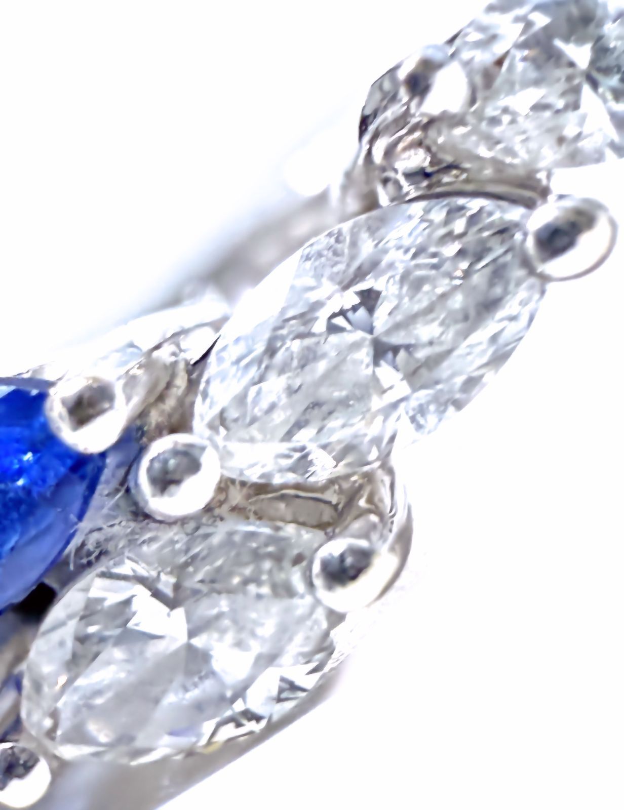 希少 DAMIANI ダミアーニ マーキス ダイヤモンド サファイア リング