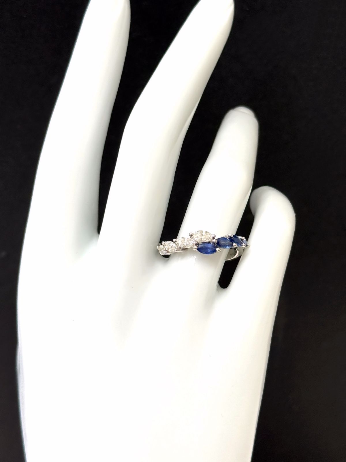 希少 DAMIANI ダミアーニ マーキス ダイヤモンド サファイア リング