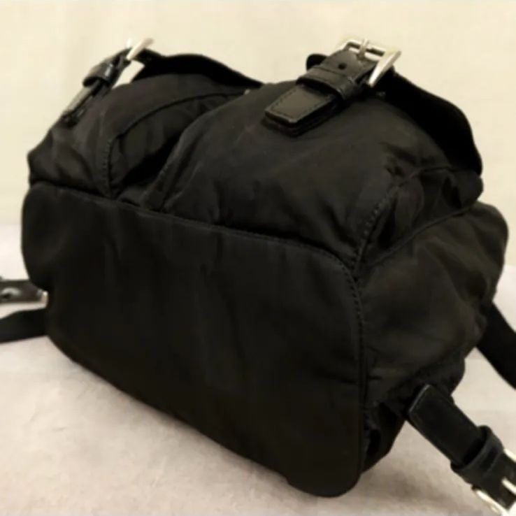 超美品 PRADA プラダ ポコノ ナイロン カーフ レザー 本革リュック