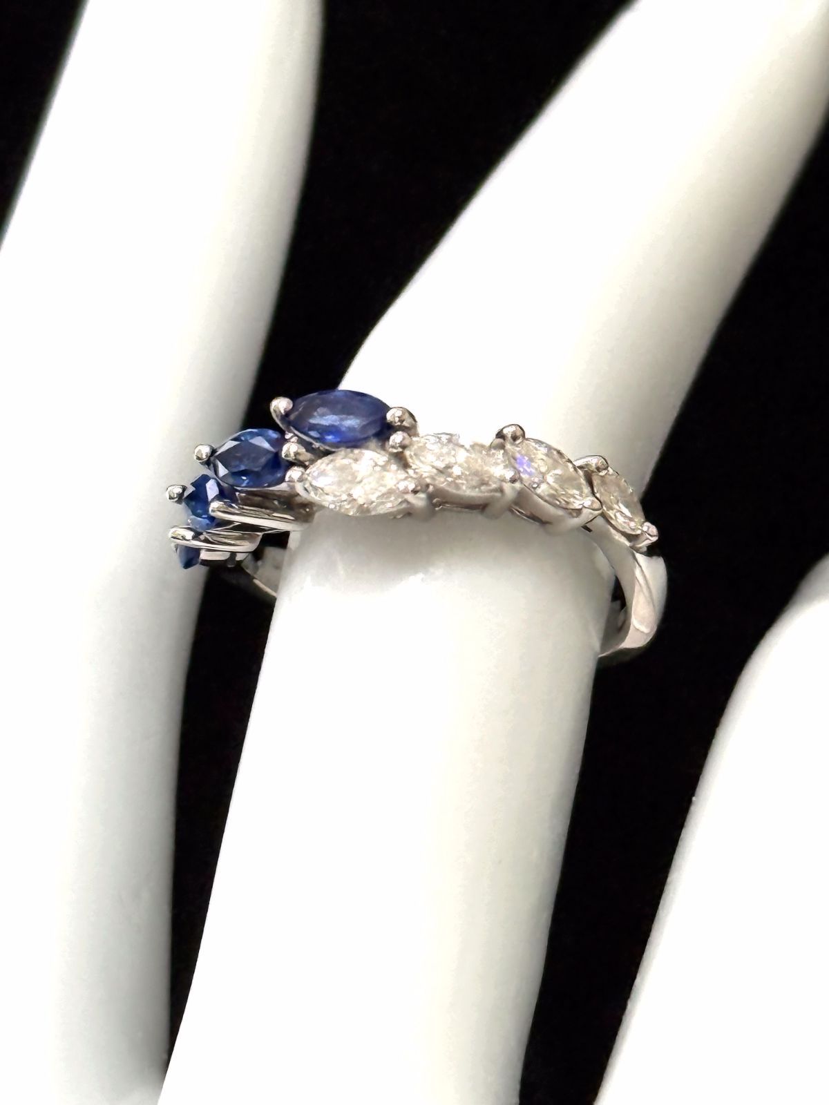 希少 DAMIANI ダミアーニ マーキス ダイヤモンド サファイア リング