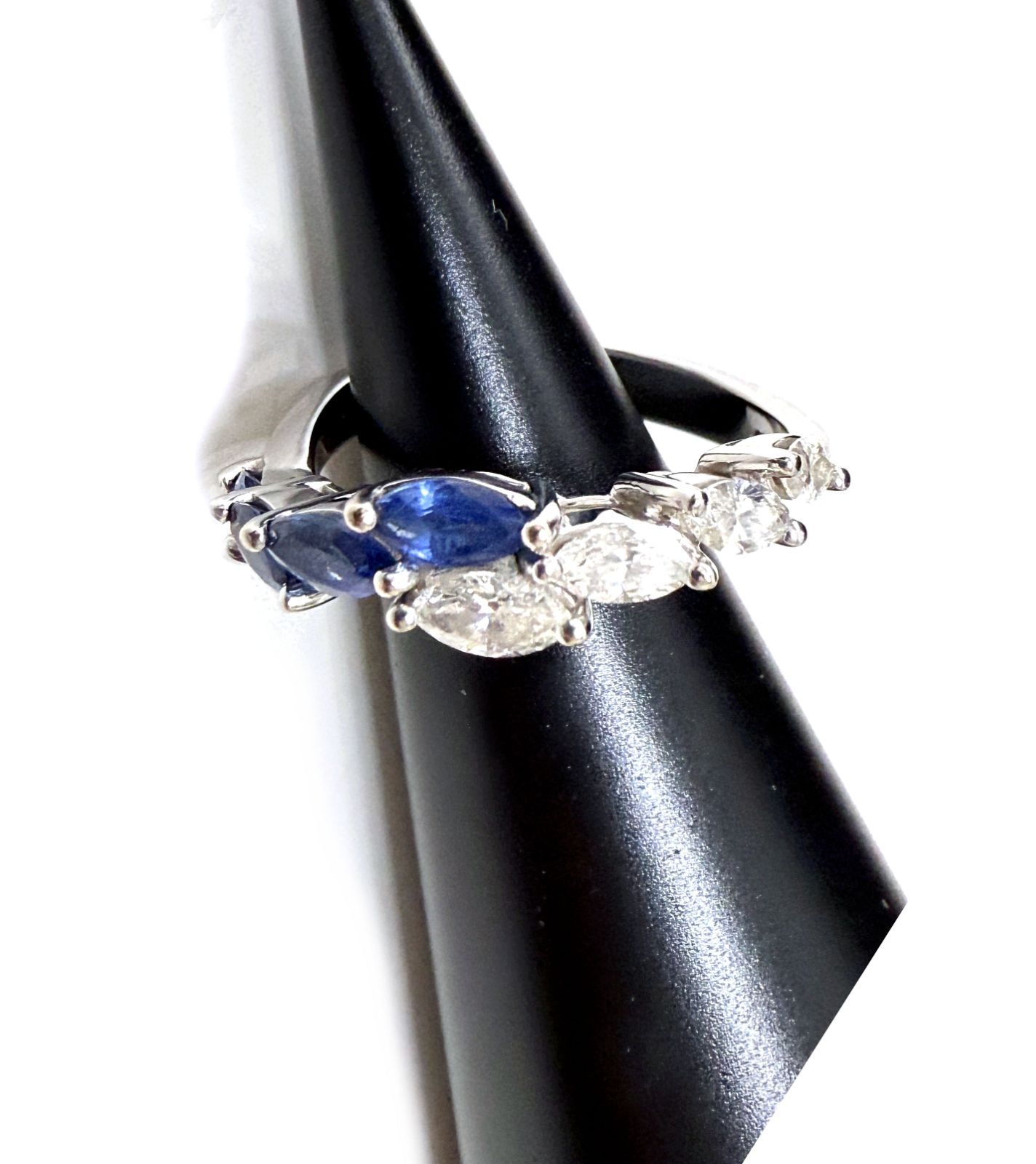 希少 DAMIANI ダミアーニ マーキス ダイヤモンド サファイア リング