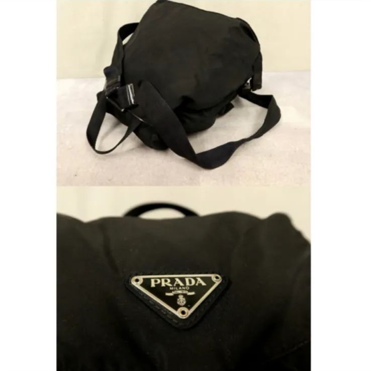 超美品 PRADA プラダ ポコノ ナイロン カーフ レザー 本革リュック