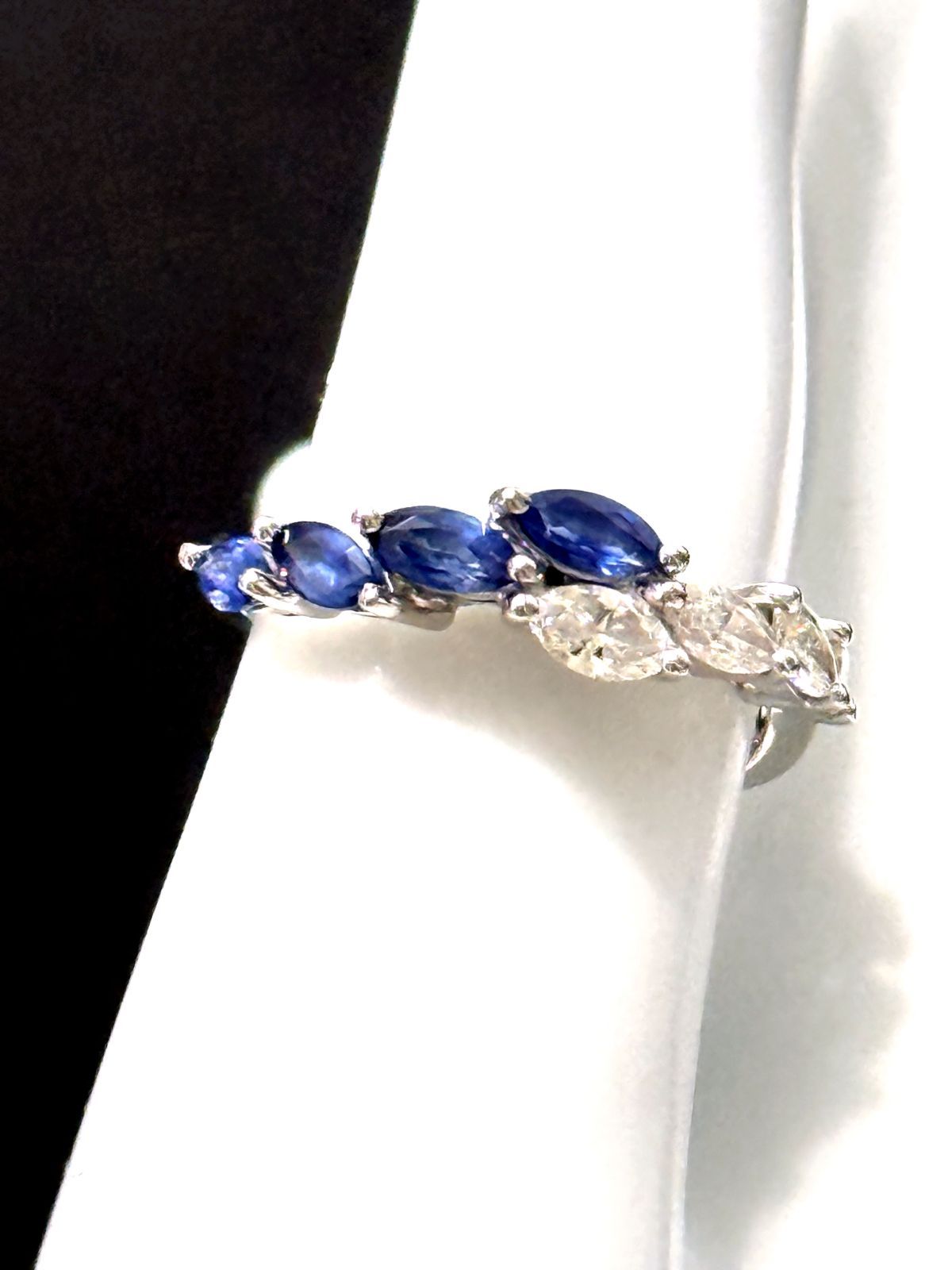 希少 DAMIANI ダミアーニ マーキス ダイヤモンド サファイア リング