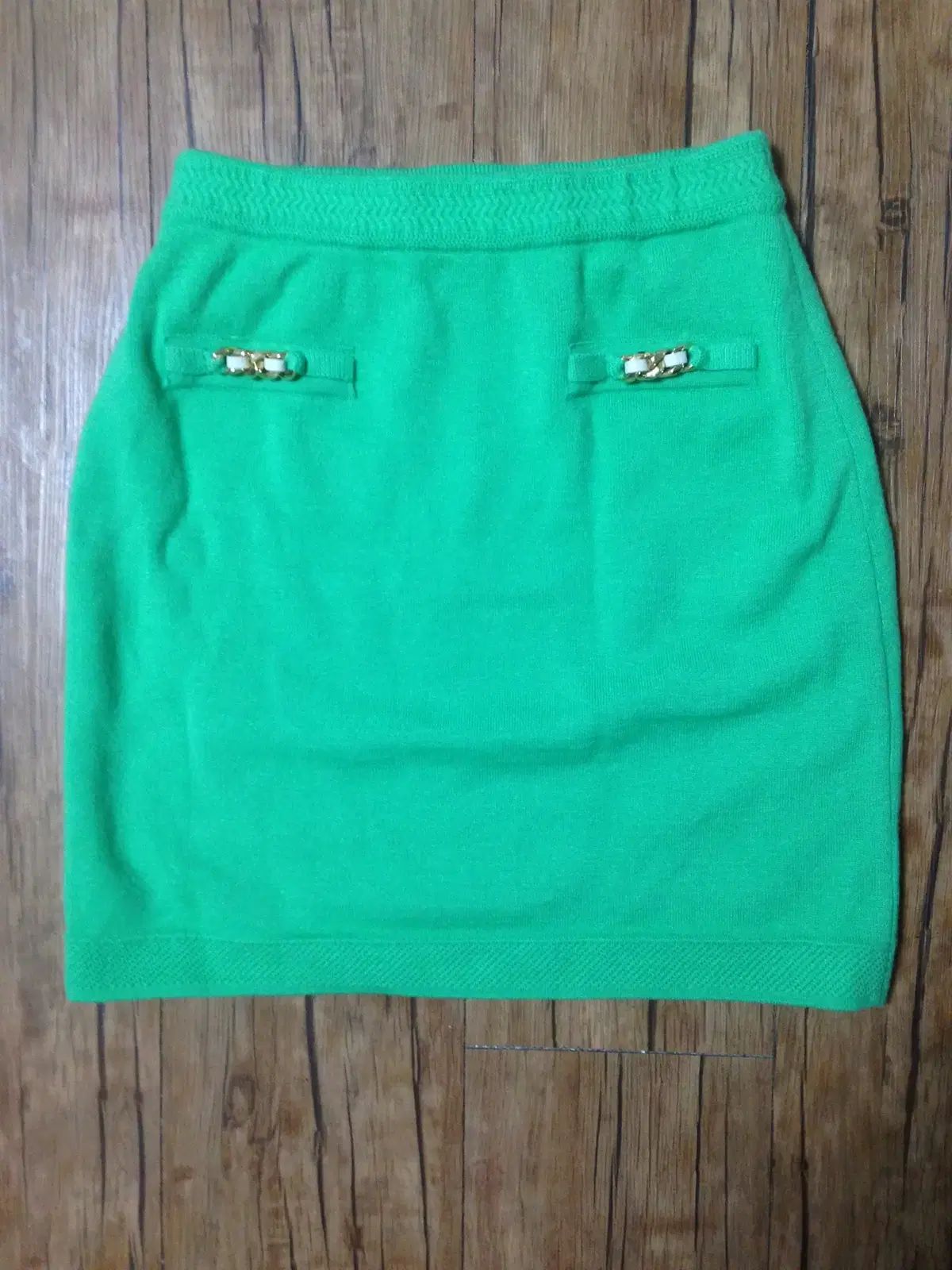 シスレー SISLEY ライト グリーン ミニスカート ウール 素材