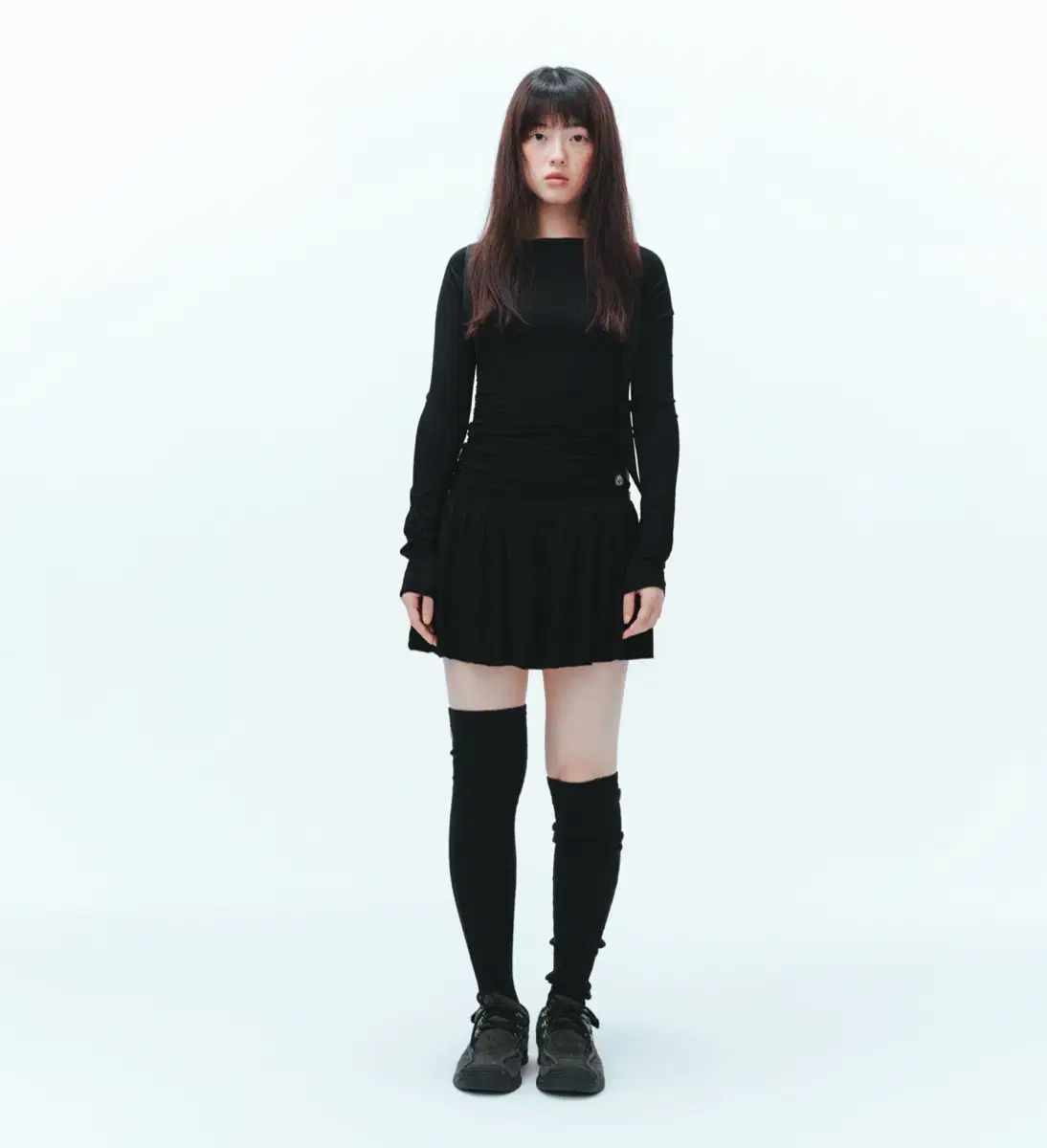 ISSEY MIYAKE イッセイミヤケ ドレープ メイ ミニ ドレス ブラック