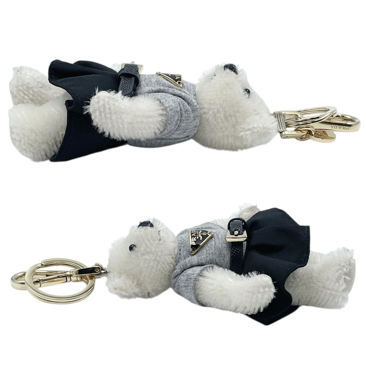 中古】 PRADA プラダ メタルリング付 Teddy キーリング付きキー