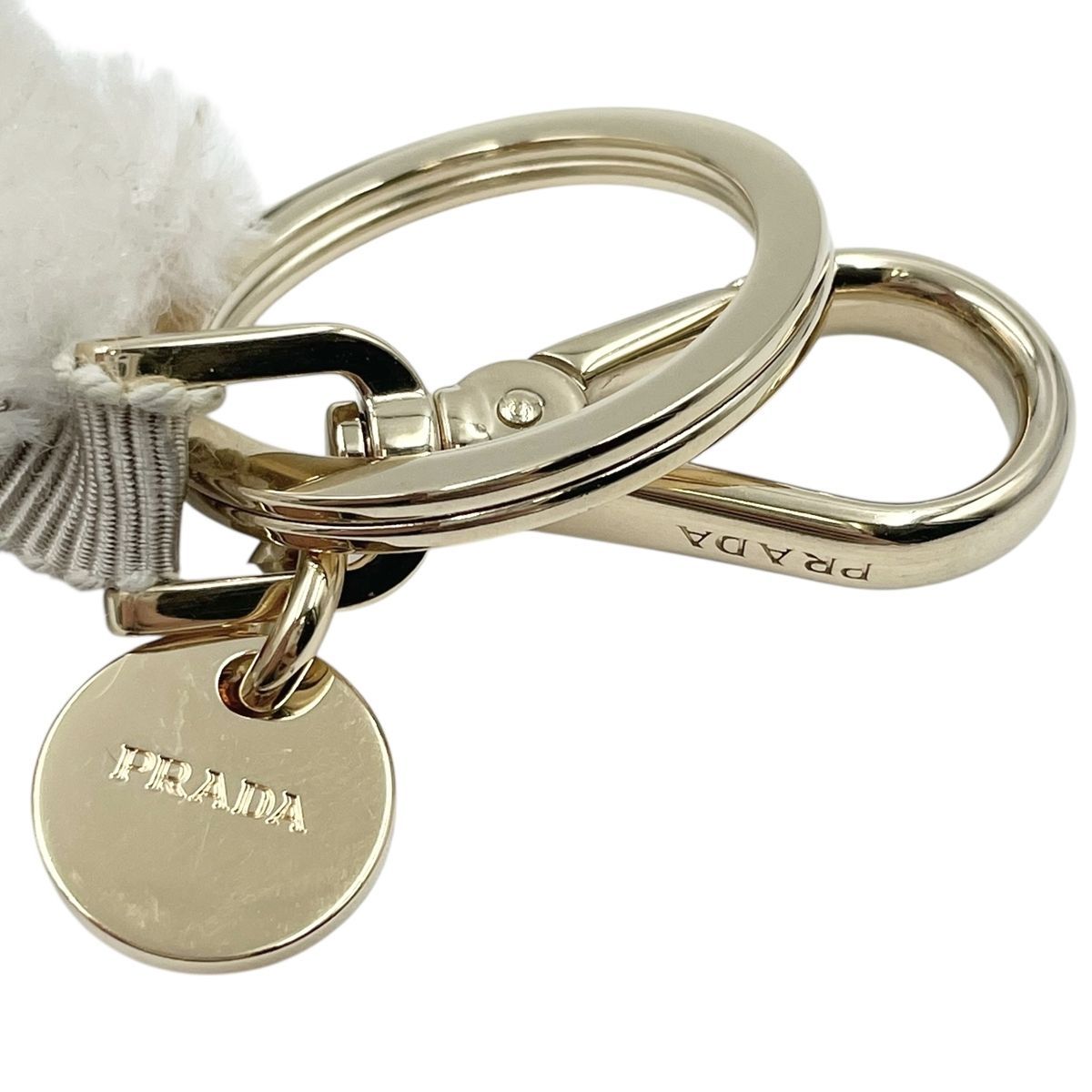 中古】 PRADA プラダ メタルリング付 Teddy キーリング付きキー