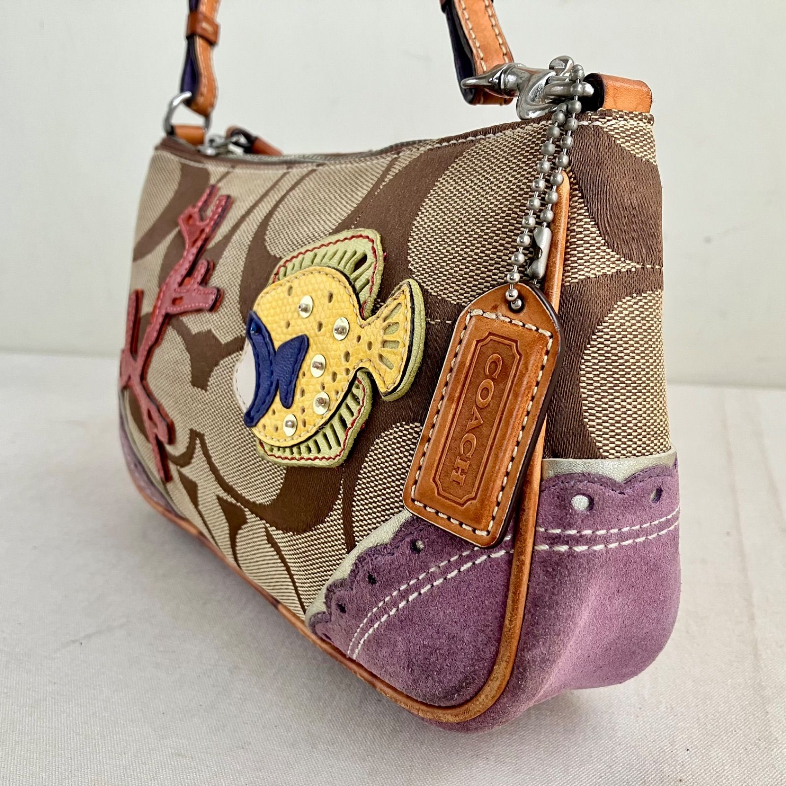 Coach Vintage y2k Limited Edition Mini Handbag Pouch Signature