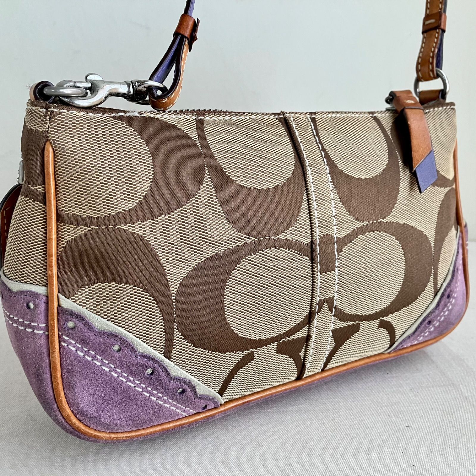 Coach Vintage y2k Limited Edition Mini Handbag Pouch Signature 