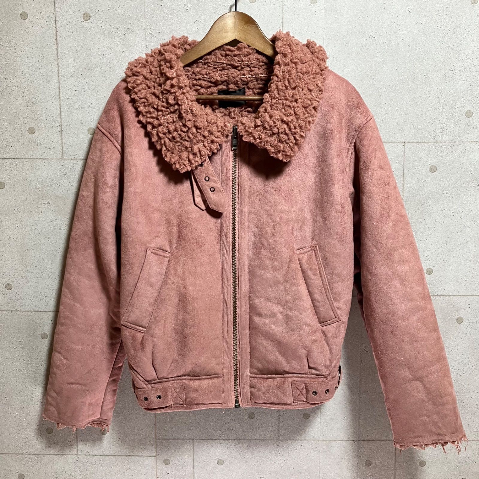 MURUA ムルーア フェイク ムートン ジャケット ボア ブルゾン コート 