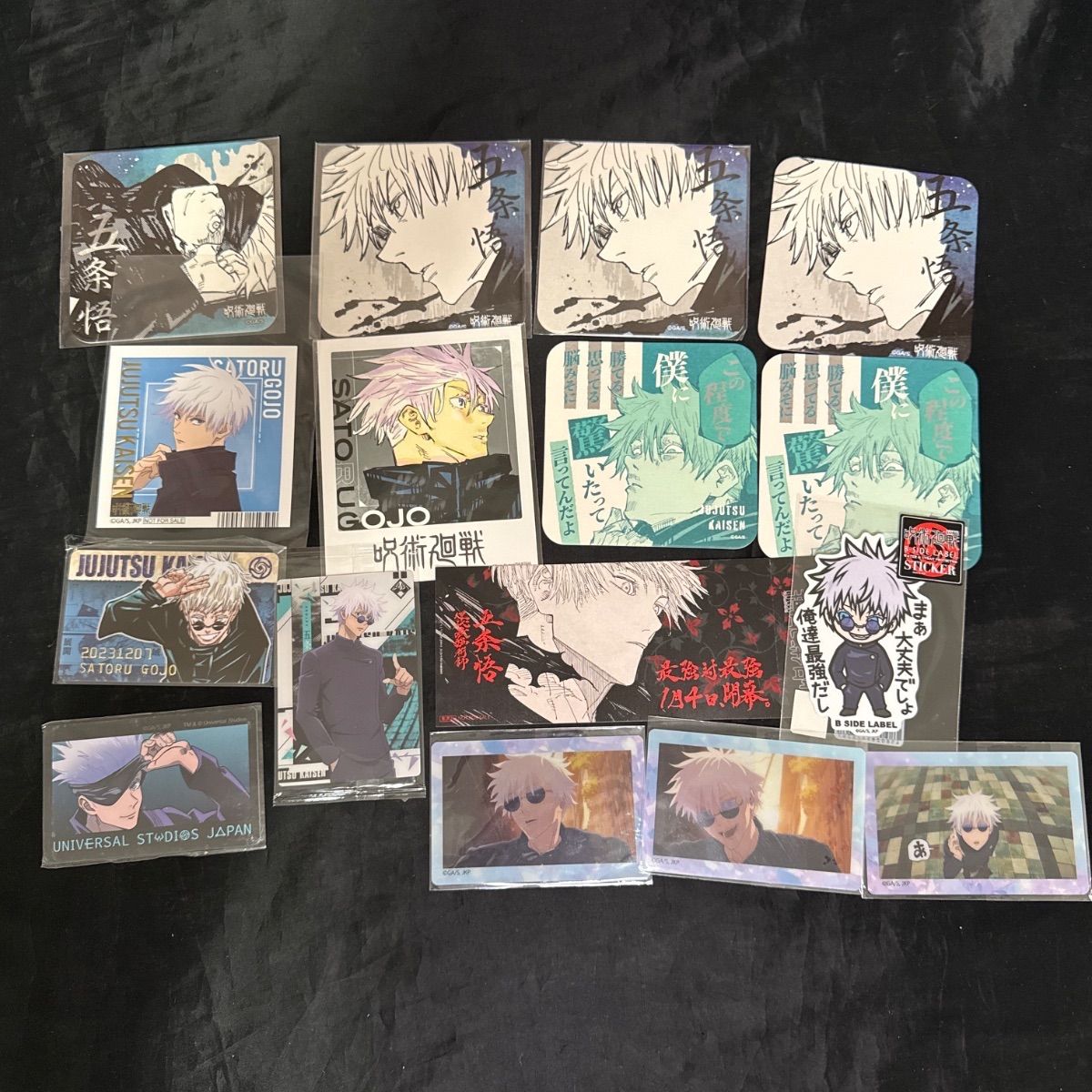 呪術廻戦　コースター38枚　ステッカー12枚　まとめ売り　五条悟 呪術廻戦 五条悟 ポストカード コースター ステッカー イラストカード