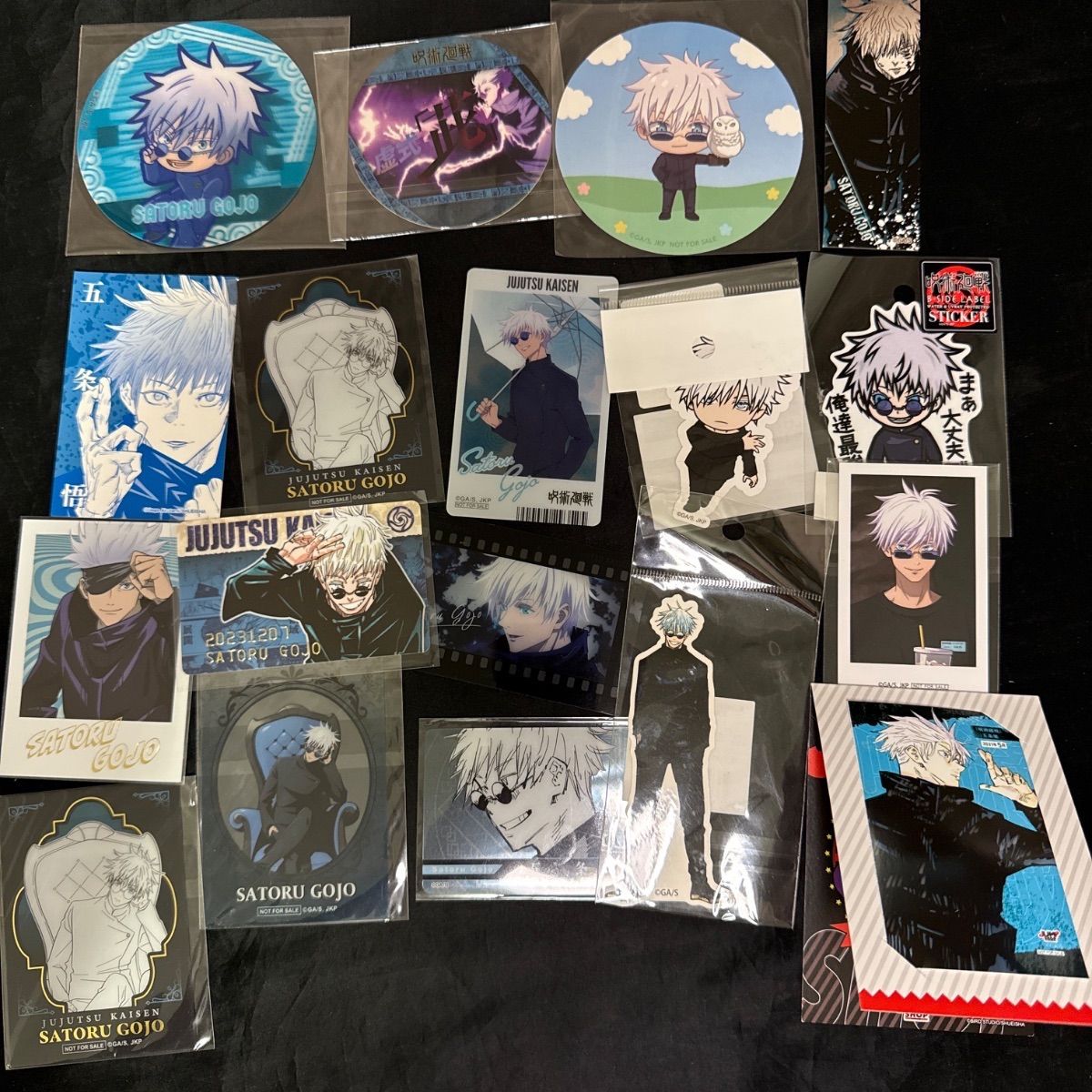 呪術廻戦 五条悟 ポストカード コースター ステッカー イラストカード