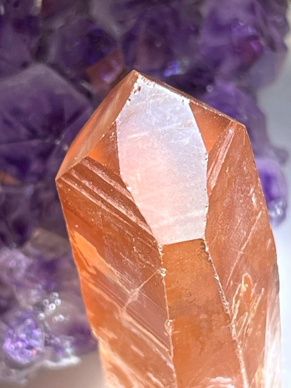 ダウ タンジェリンクォーツ マスタークリスタル 水晶 原石 ポイント