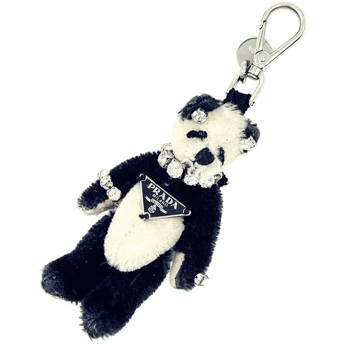 もも　PRADA パンダ型キーホルダー ストーン付き もも様専用 PRADA パンダ型キーホルダー ストーン付き