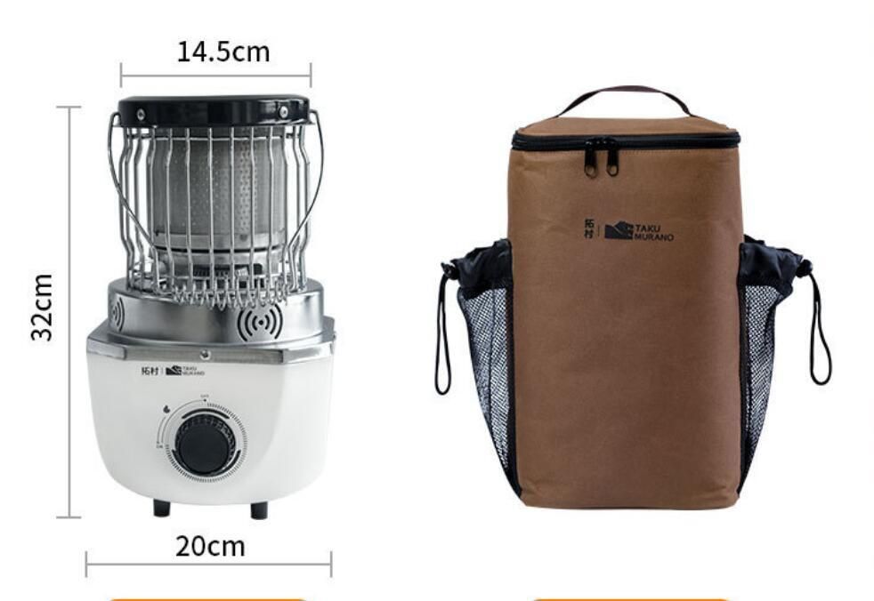 キャンプ用ガスストーブ 暖炉ガスバーナーコンロ ヒーター 1700 g 32 20 14 5 cm 2300 w CB缶アウトドア野外登山 収納付き ブラック