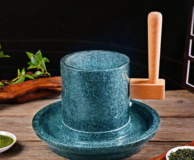小石臼 青石茶臼