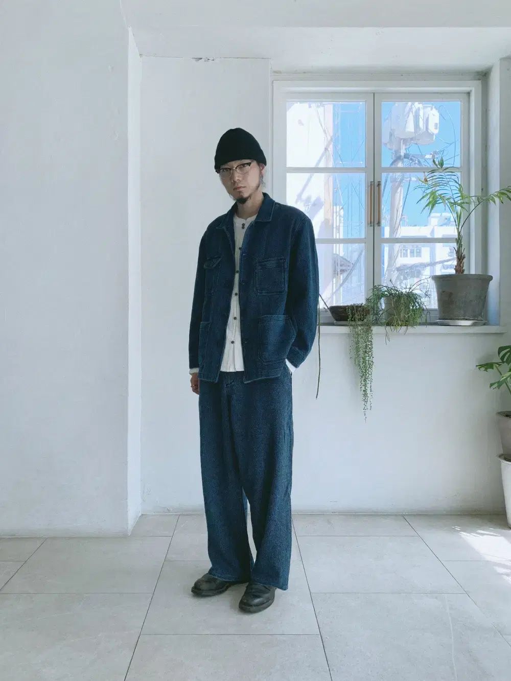 2 ラモレン刺し子Indigoセットアップ フレンチウォークセットアップ