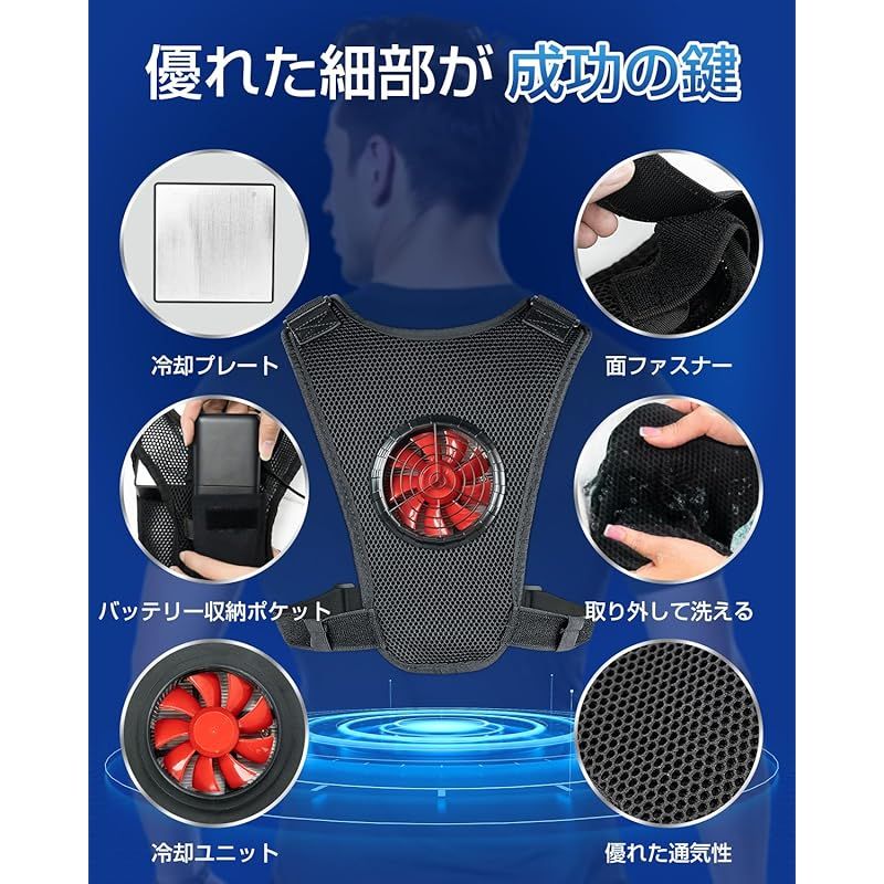 Bulonchi] ペルチェ ベスト【2025超大冷却面・冷却ブレート付き