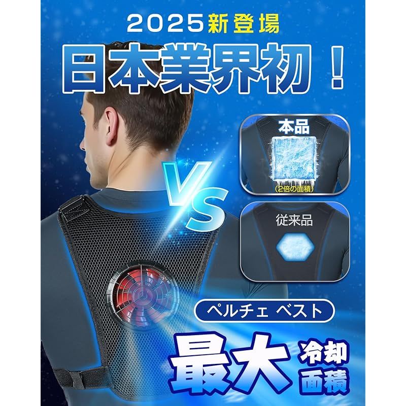 健康用品 BULONCHI クールベスト バッテリー2個付き ペルチェベスト