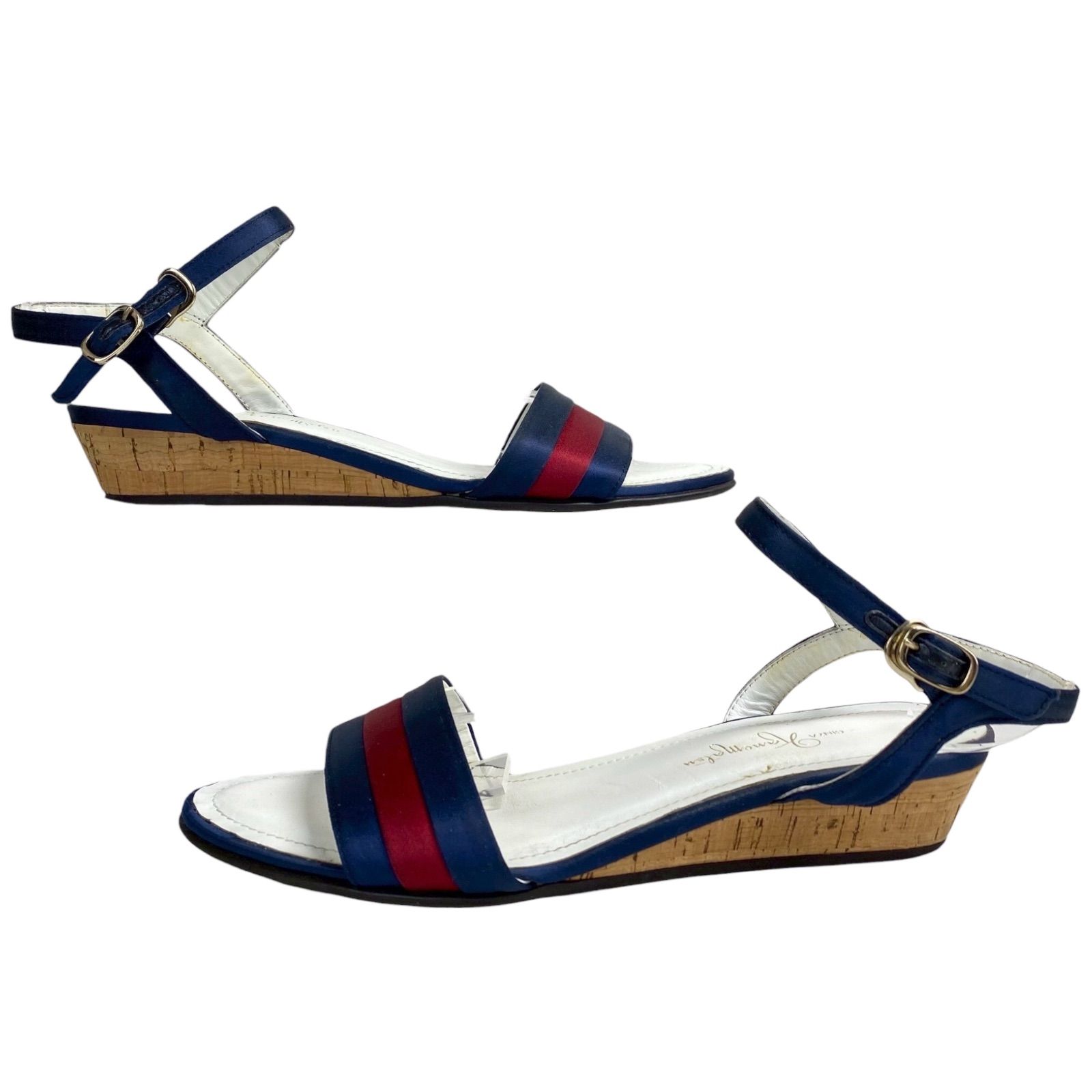 銀座かねまつ レザースポーツサンダル B4126】GINZA Kanematsu 銀座かねまつ ウェッジサンダル レザー