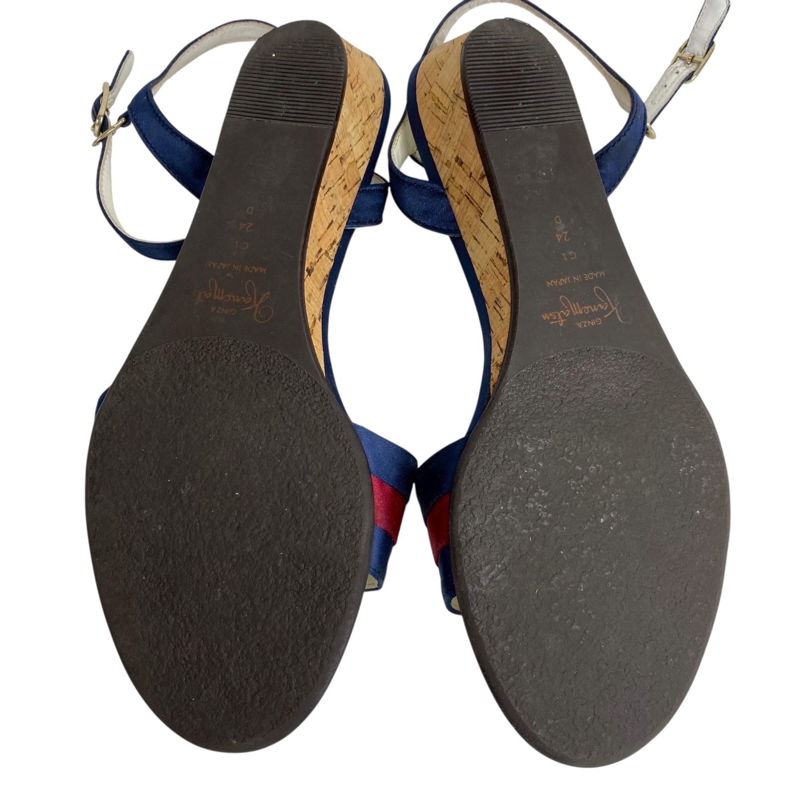 B4126】GINZA Kanematsu 銀座かねまつ ウェッジサンダル レザー