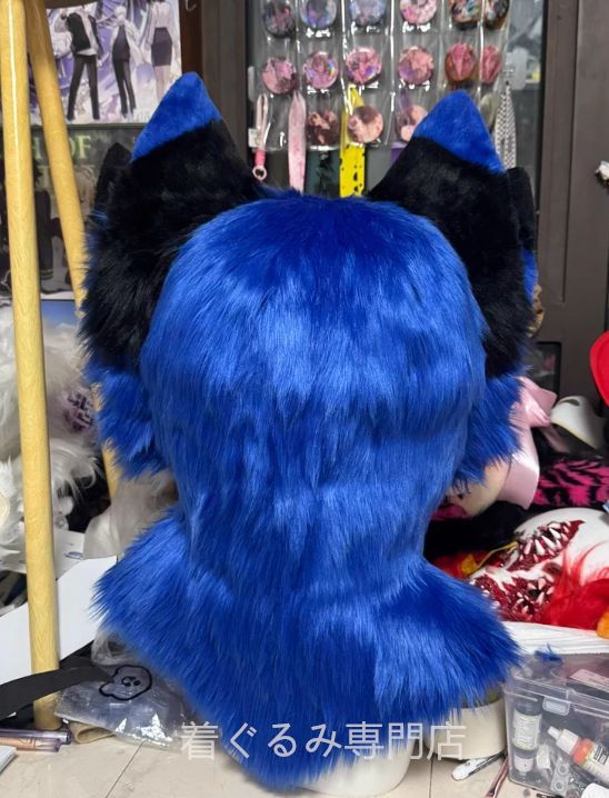 ドラゴン オオカミ ファースーツ kig マスク 着ぐるみセット グリーン