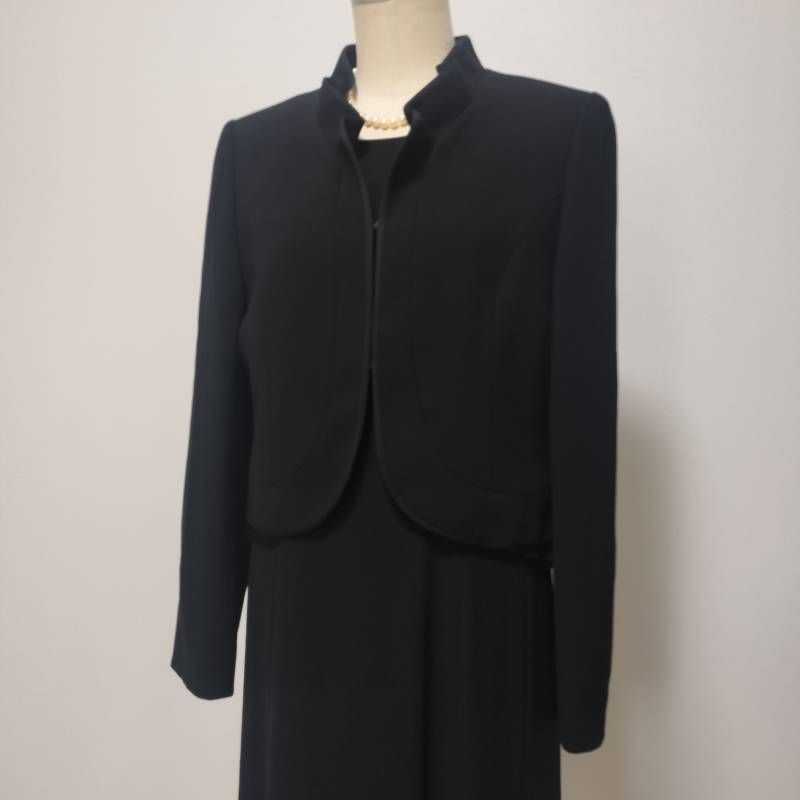 Yukiko Kimijima ユキコキミジマ 東京ソワール ブラックフォーマル ジャケット ワンピース セット 11号 L 黒