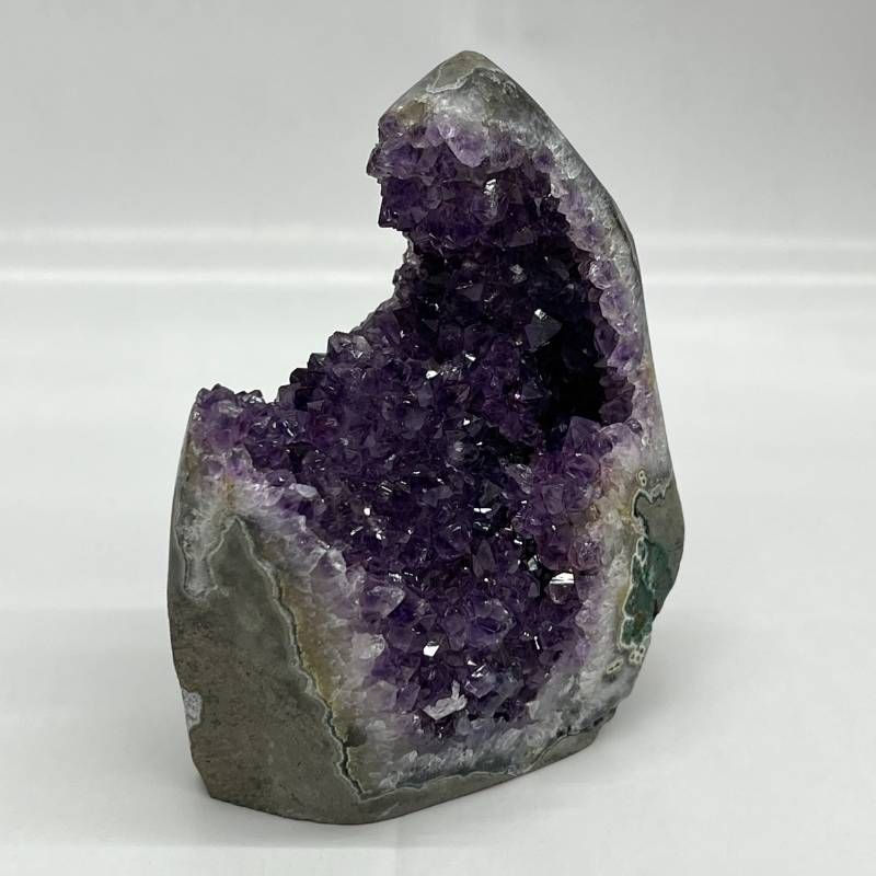  177 深紫アメジストジオード 337g 原石 天然石 パワーストーン 濃い紫結晶 高品質インテリア 浄化 置物 50 70 95mm デザイン雑貨 置物 インテリア小物