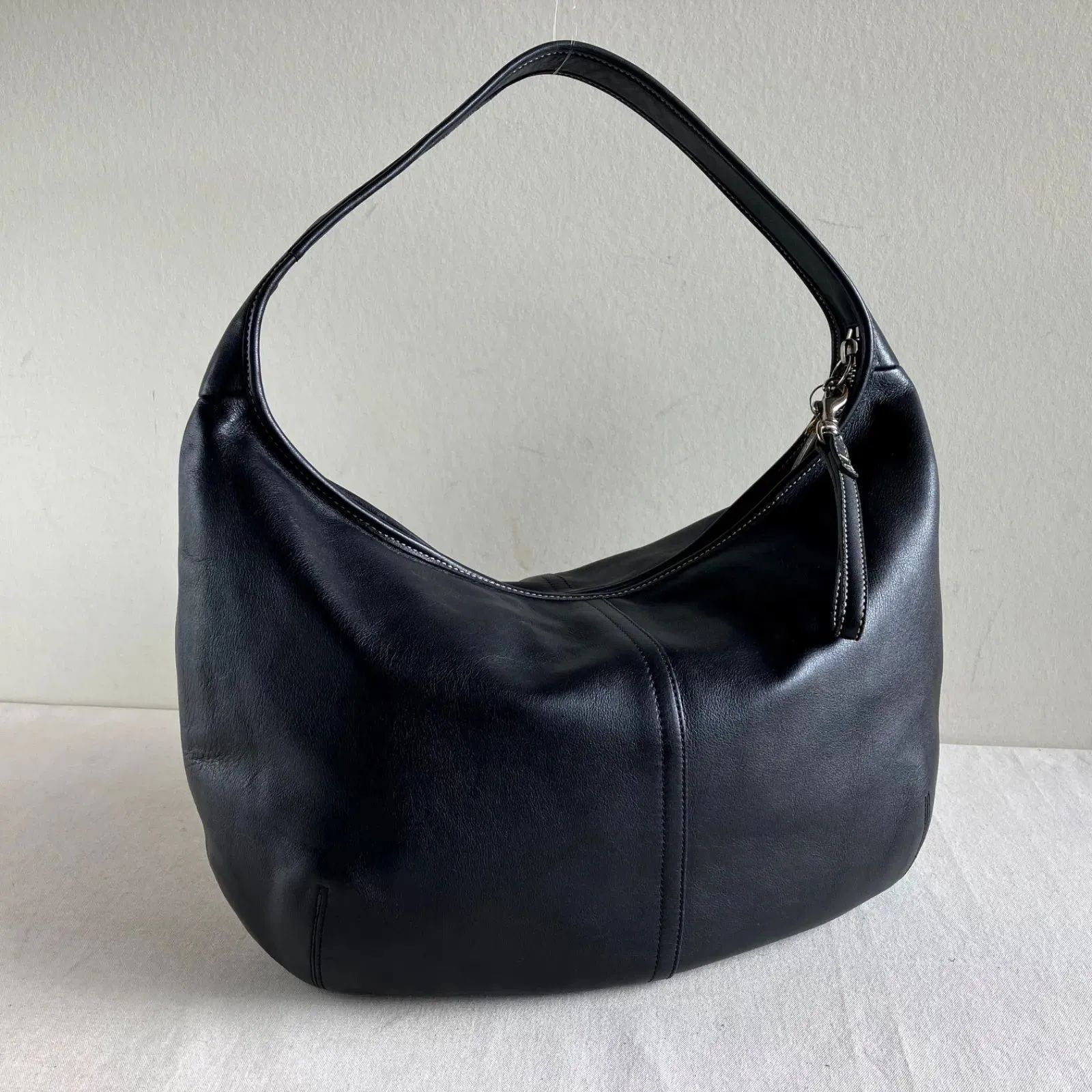 Vintage Coach Ergo Hobo Shoulder Bag Black Cowhide Leather y2k