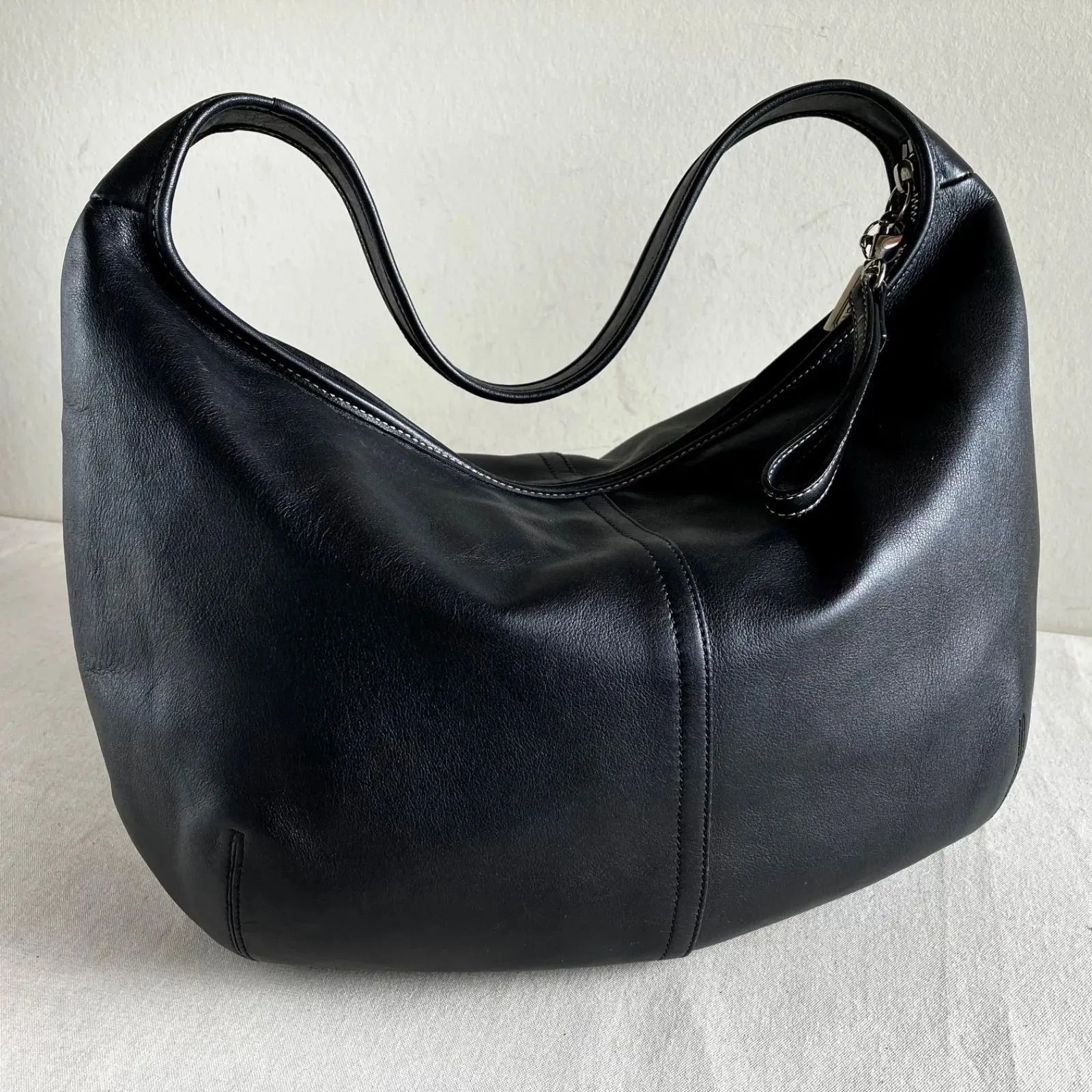 Vintage Coach Ergo Hobo Shoulder Bag Black Cowhide Leather y2k 