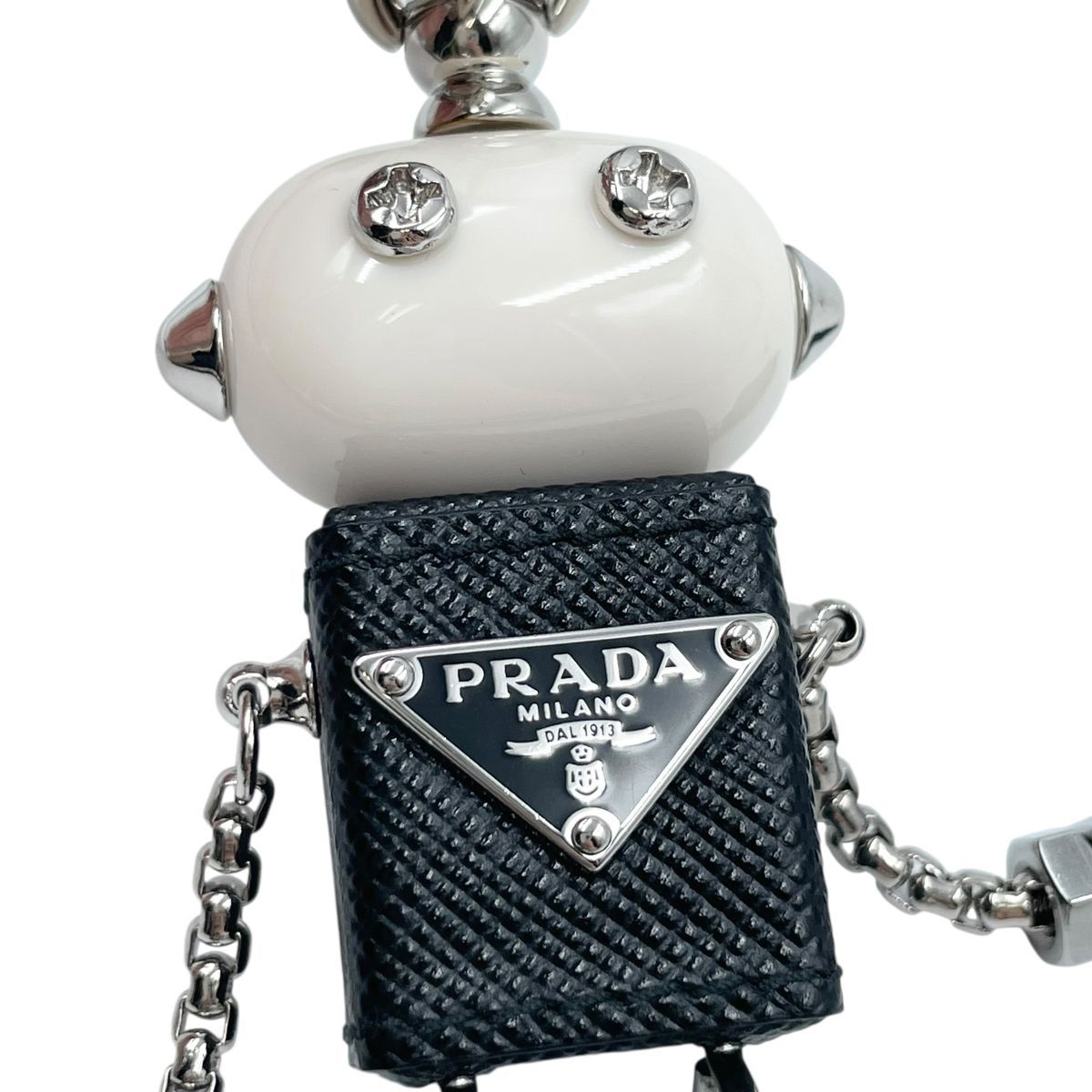 PRADA プラダ 1TR101 robot サフィアーノレザー キーチェーン チャーム 