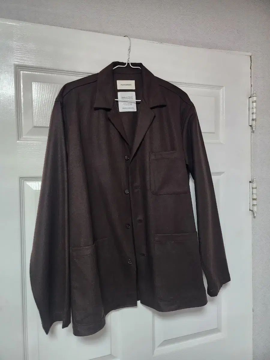 MARKAWARE ウール シャツ ブラウン 2