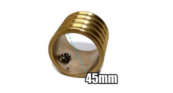 ハーレー用 真鍮製マフラーエンドチップ 45mm 高級キャップ カスタムパーツ ハーレー用 マフラーエンド チップ キャップ 真鍮製 ブラス製 ターン