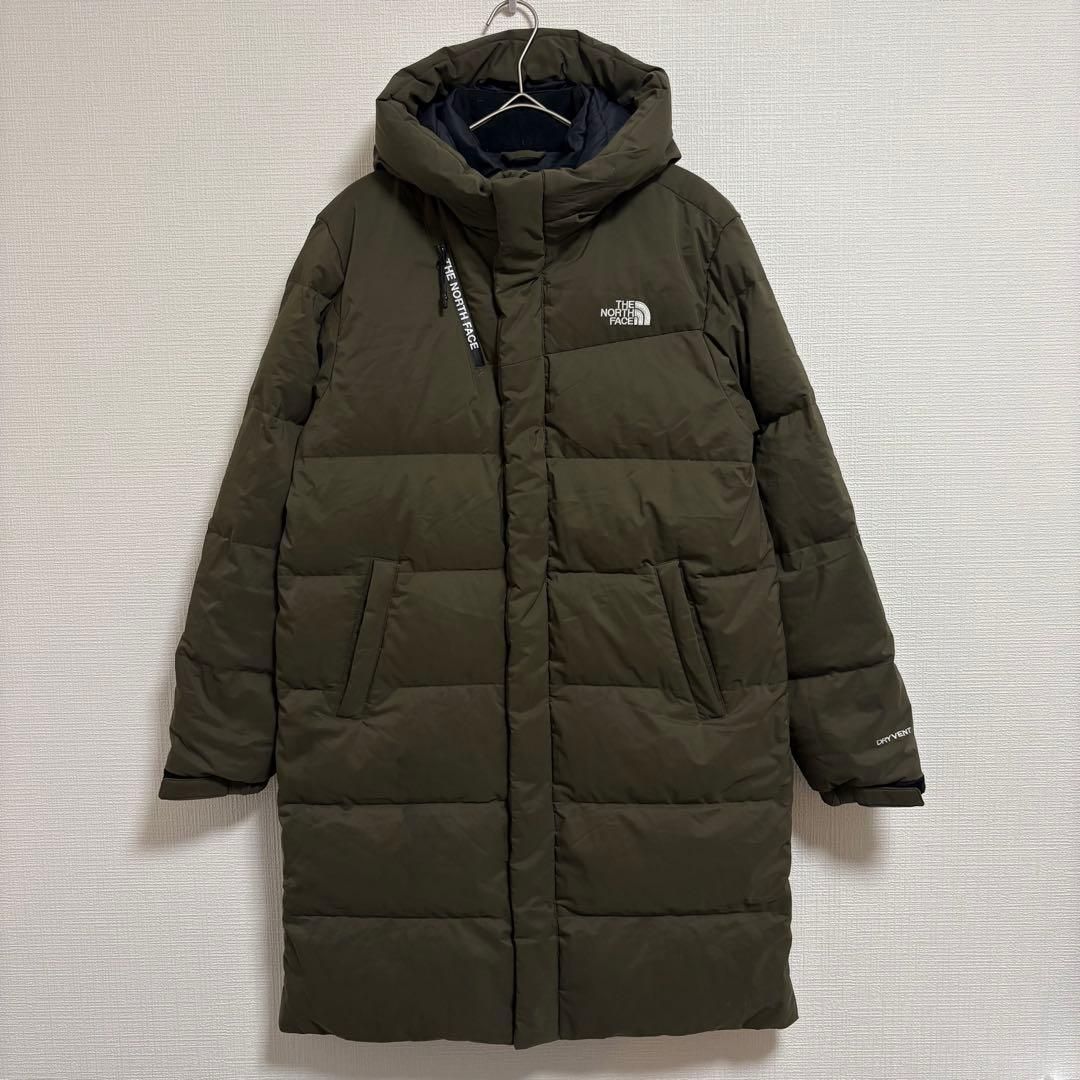 THE NORTH FACE ロングダウンジャケット キッズ160 カーキ ドラ