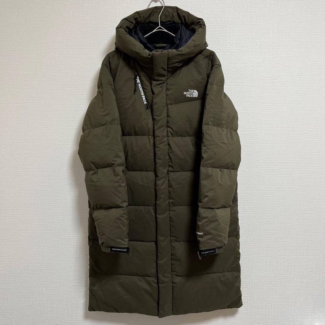 THE NORTH FACE ロングダウンジャケット キッズ160 カーキ ドラ