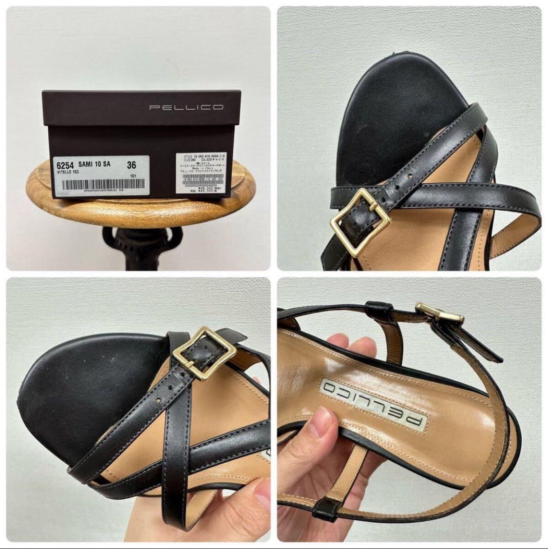 PELLICO ペリーコ クロスバック ストラップ フラット サンダル MADE IN