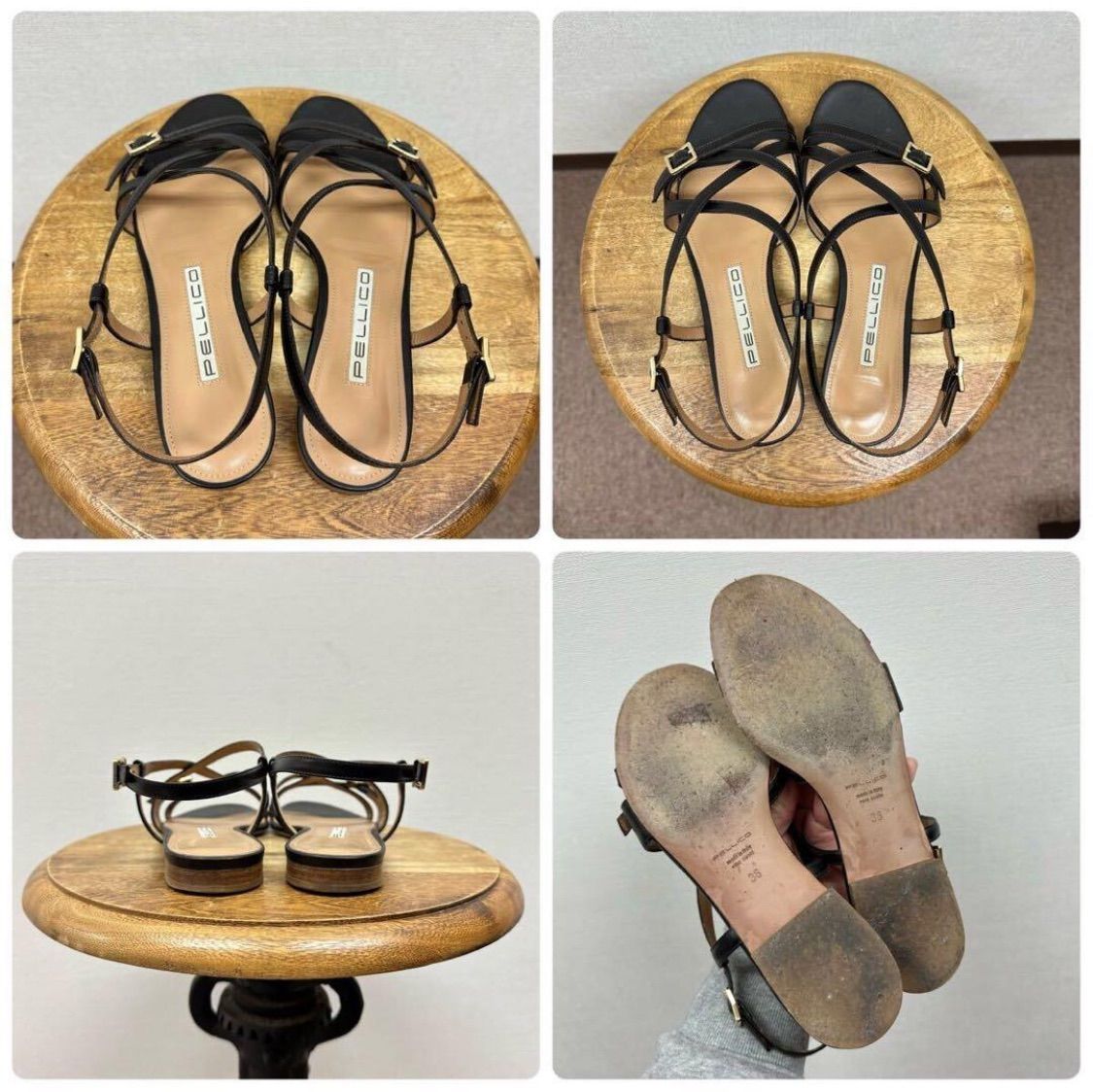 PELLICO ペリーコ クロスバック ストラップ フラット サンダル MADE IN