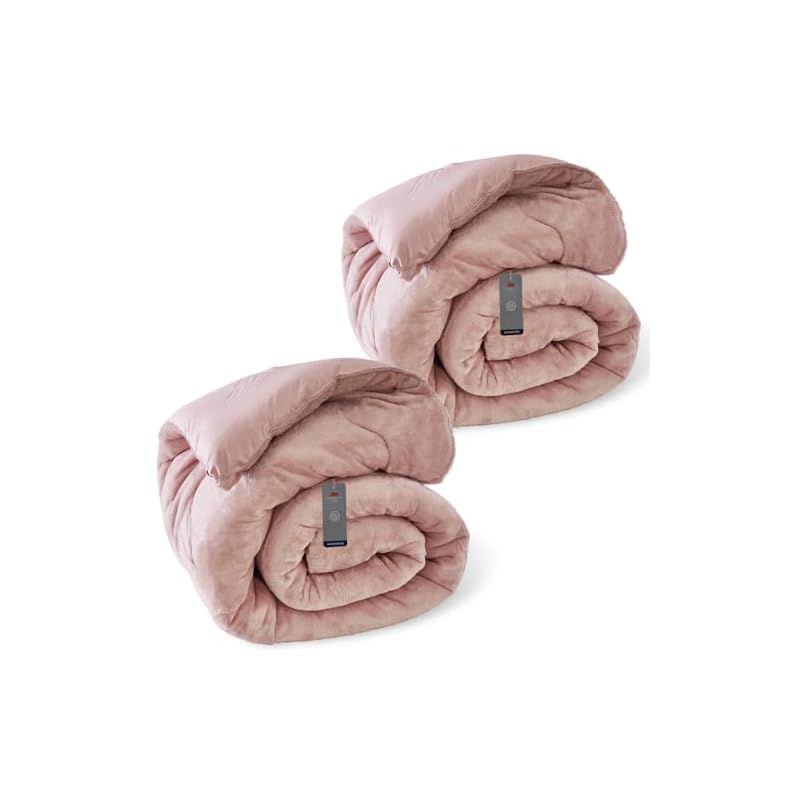 2個セット アイリスプラザ 掛け布団 シンサレート 高保温 断熱性 洗えて清潔 シングル スモーキーピンク