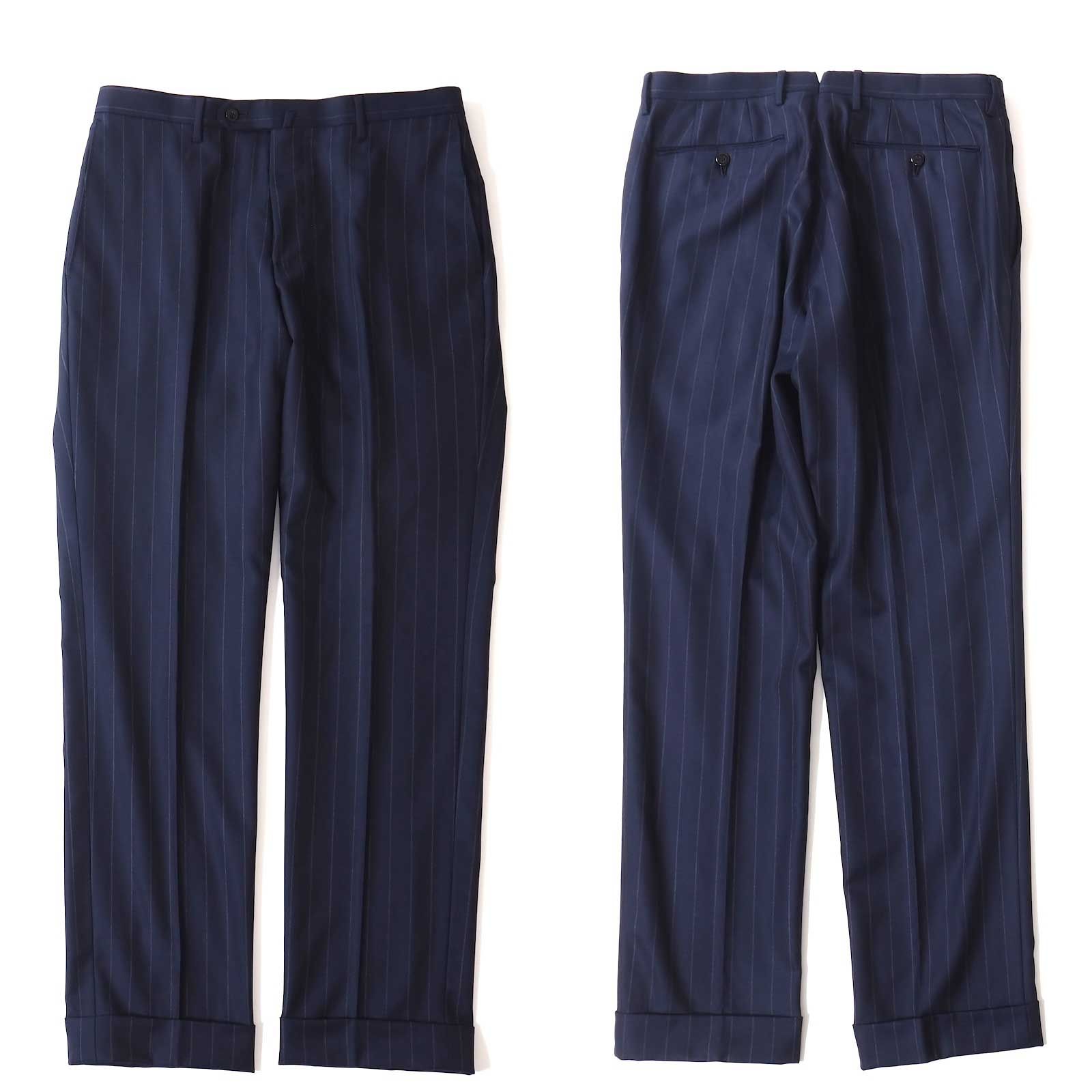  リングジャケット RING JACKET リングヂャケット ウール ストライプ スーツ ジャケット パンツ 46 ネイビー メンズ 5-ZJ 057 ビジネススーツ スーツ