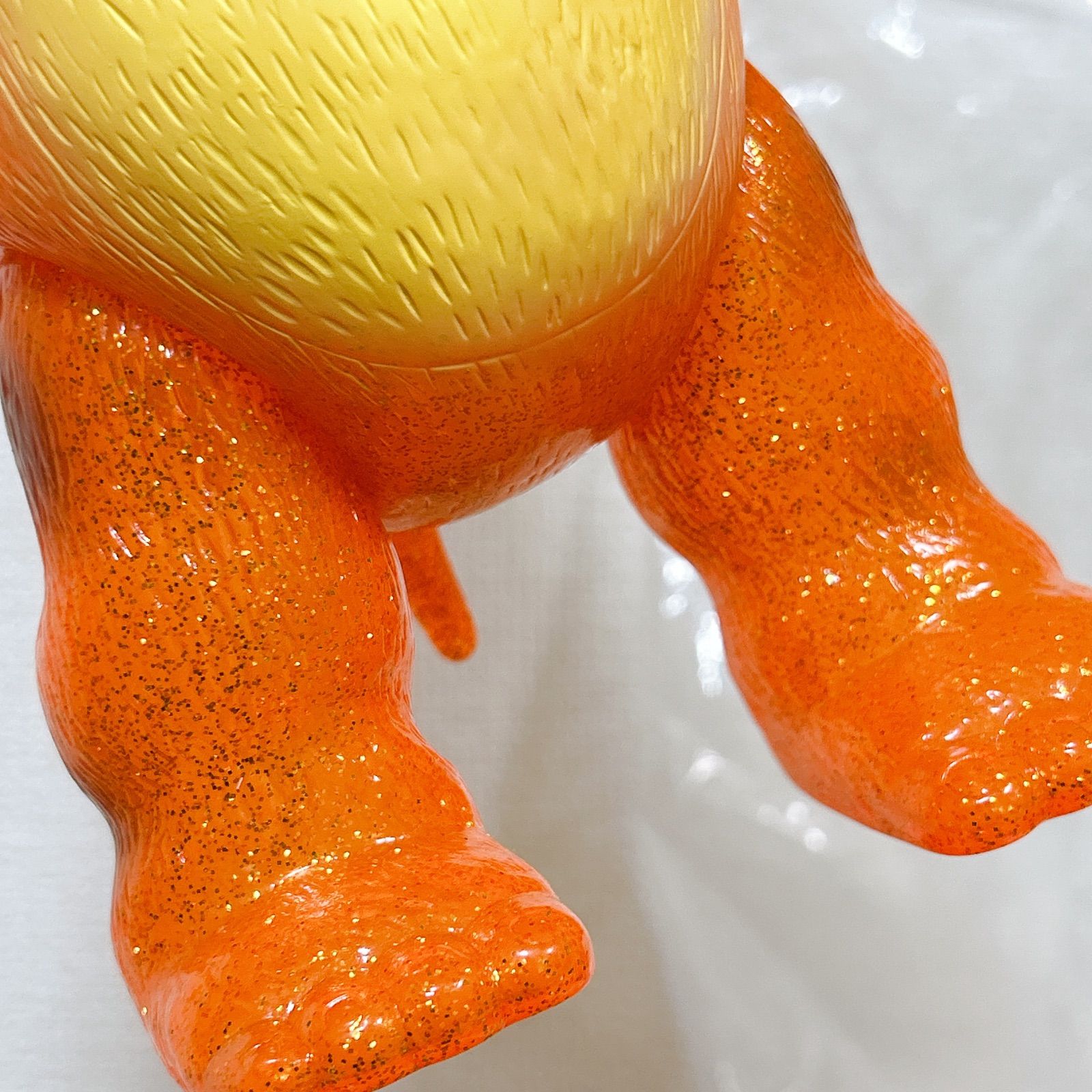 マルサン ラメ入り ブースカ 30cm 450 オレンジクリア ソフビ