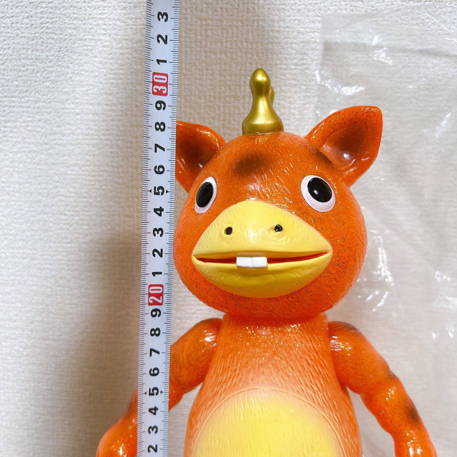 マルサン ラメ入り ブースカ 30cm 450 オレンジクリア ソフビ