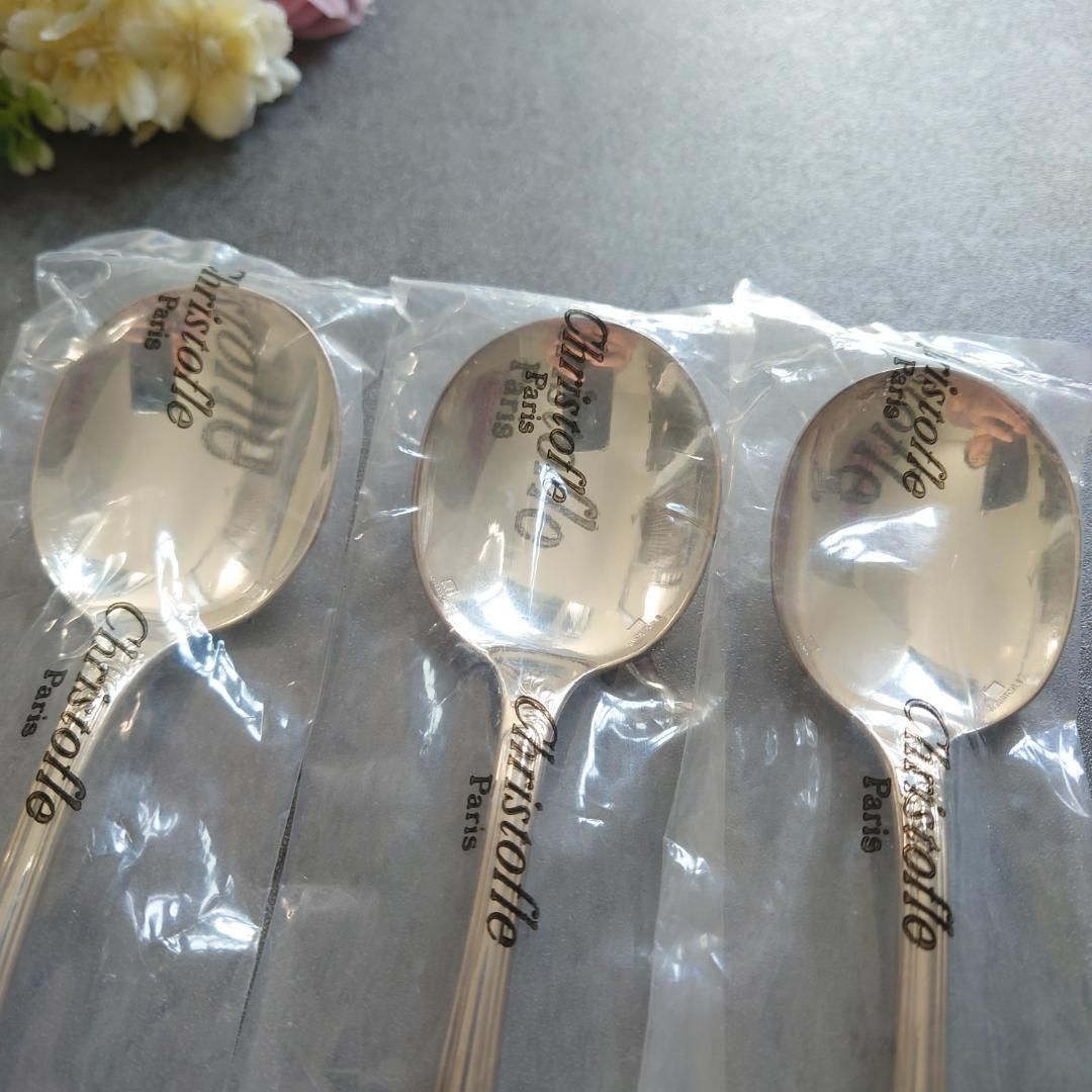 希少 美品 クリストフル マルリー コンソメスプーン 未開封含む 6点
