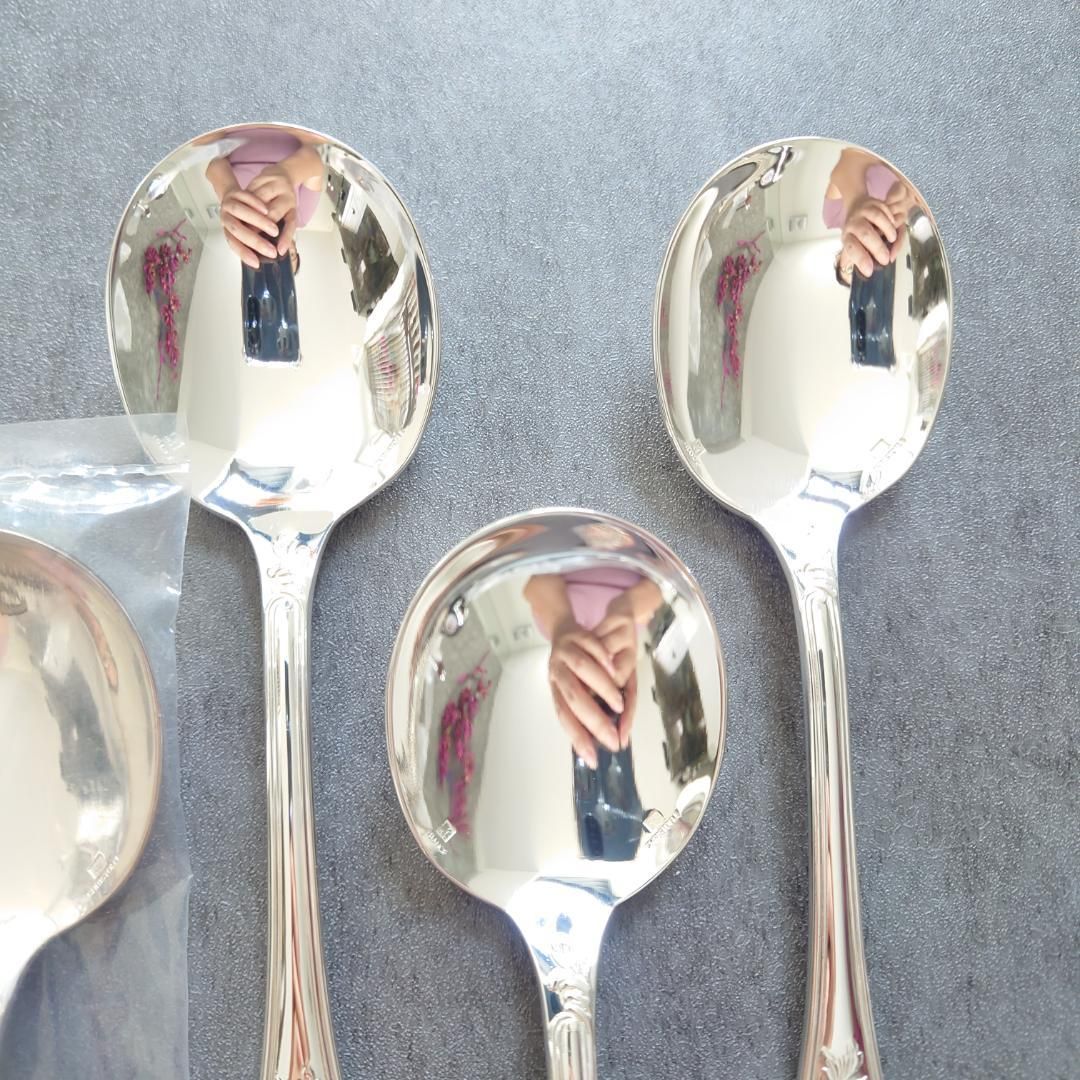 希少 美品 クリストフル マルリー コンソメスプーン 未開封含む 6点