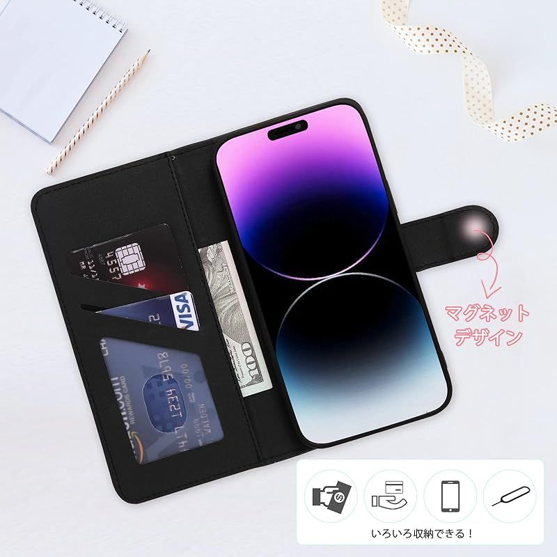 Qribo 適用の Xiaomi Poco M7 Pro ケース 手帳型 Poco M7 Pro 5G 手帳