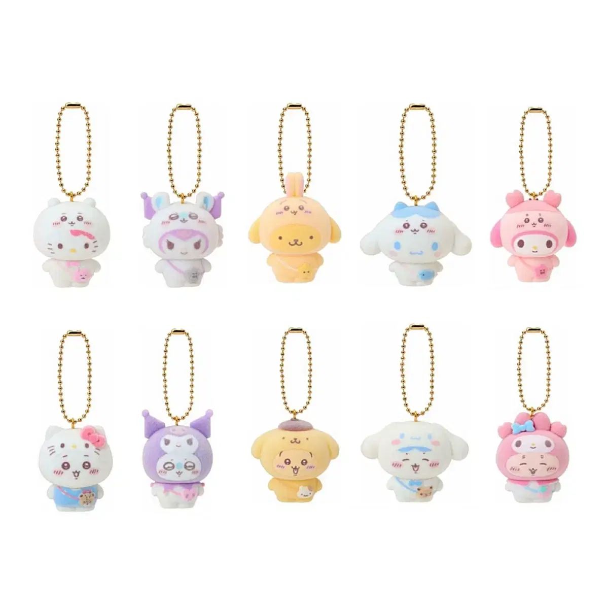 ちいかわ サンリオ コラボ フロッキー キーホルダー - メルカリ