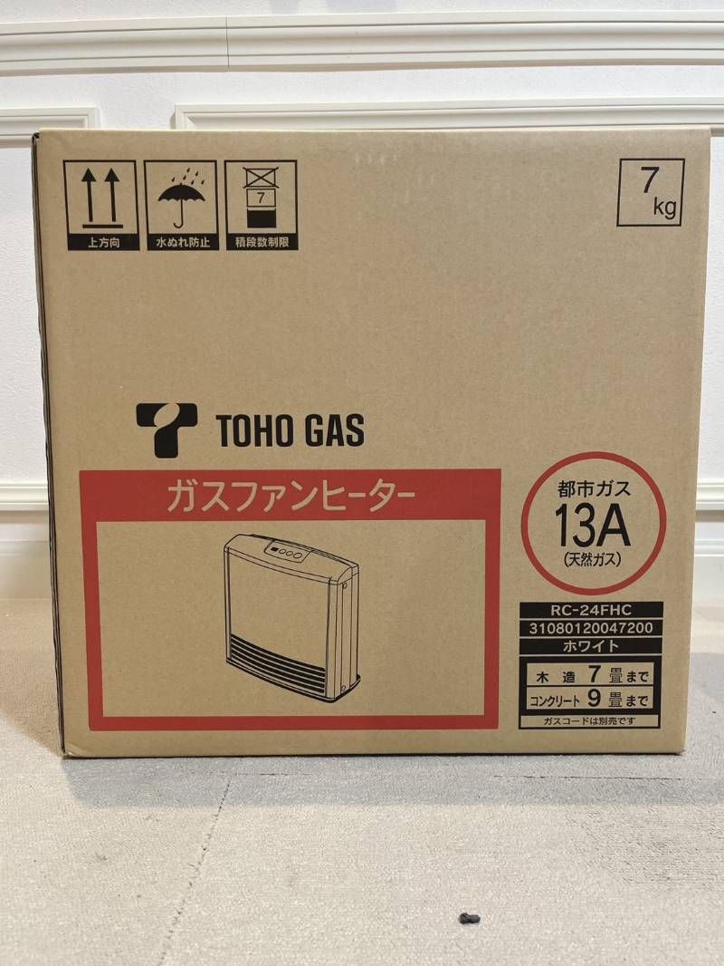新品未開封品 TOHO GAS ガスファンヒーター 都市ガス 13A ホワイト RC