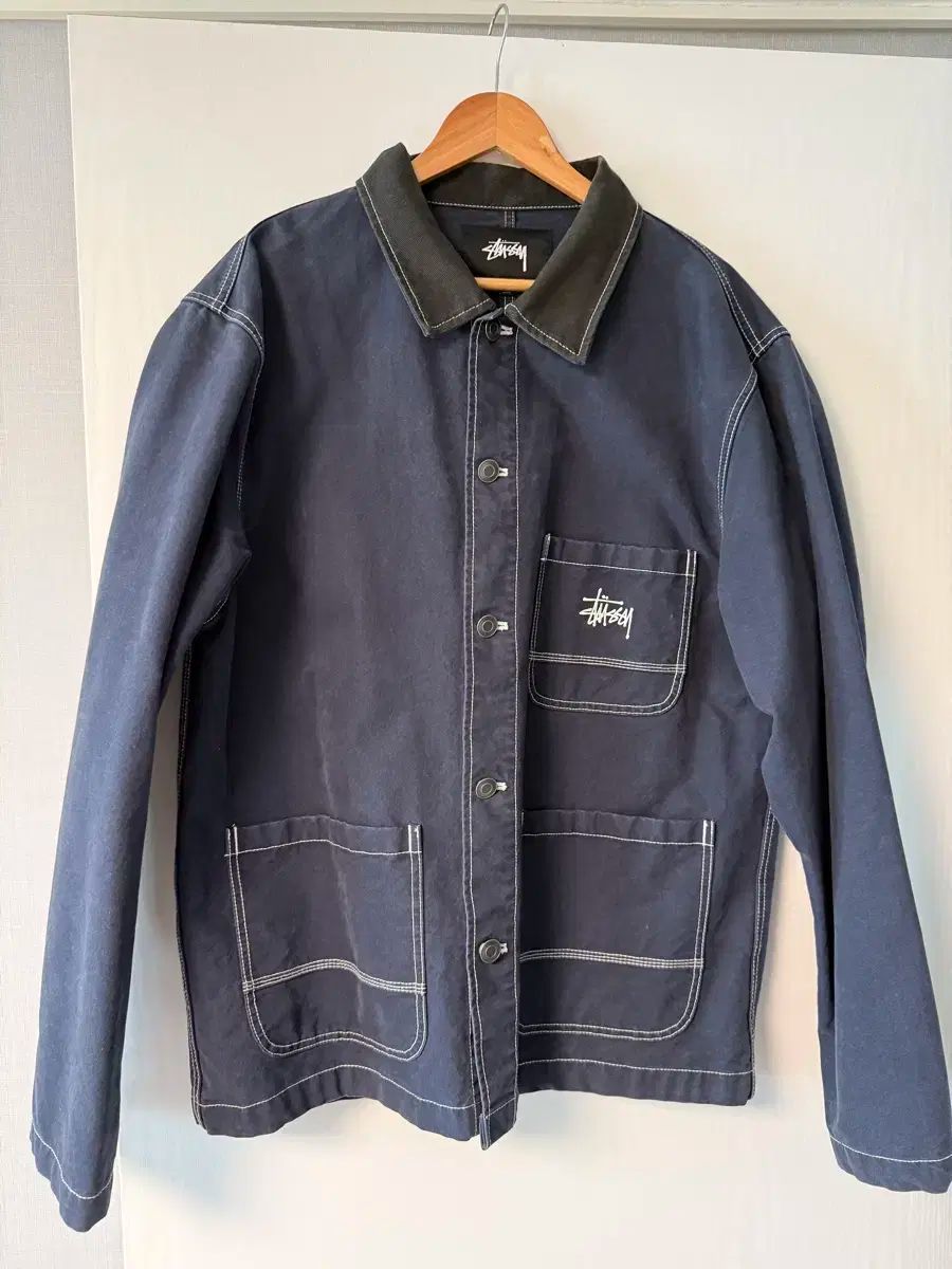 【美品 XL】ステューシー 刺繍ロゴ ブラッシュド モールスキン ジャケット STUSSY ブラッシュド モールスキン チョアジャケット xl - メルカリ