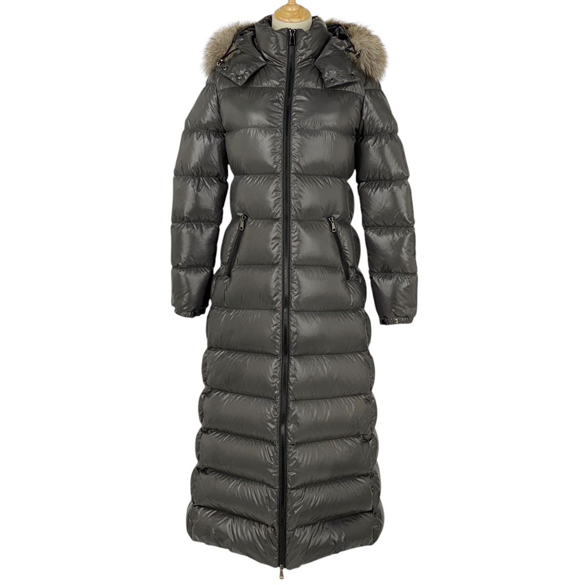 モンクレール MONCLER ハドソン フーディ ダウンコート ファー ベルト 